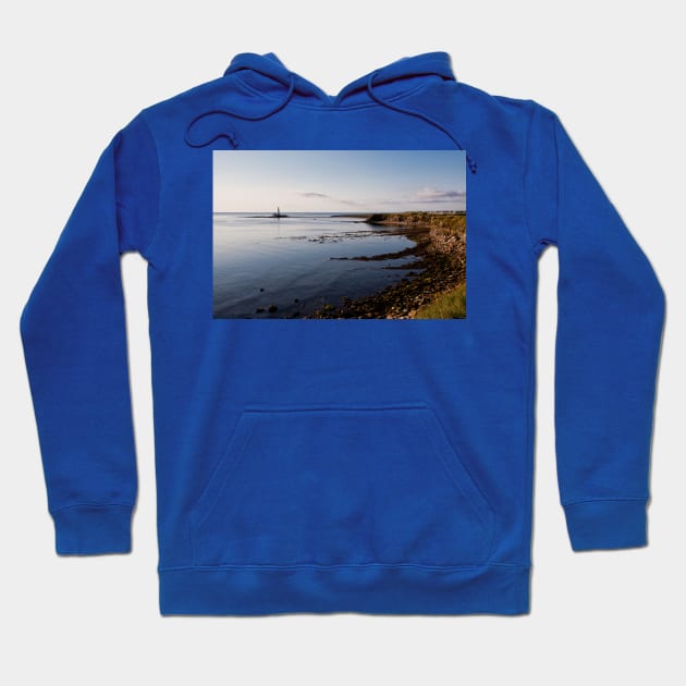 St Mary's Island and a calm North Sea Hoodie by Violaman